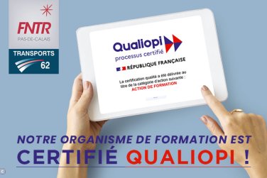 TRANSPORTS 62 est certifié Qualiopi !